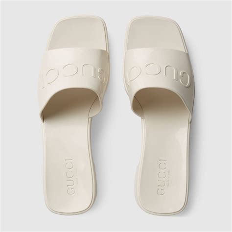 rubber slide sandal gucci|Gucci rubber slide sandals outfit.